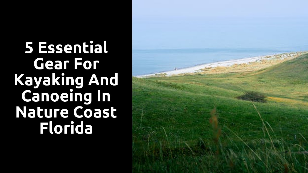 5 Essential Gear for Kayaking and Canoeing in Nature Coast Florida