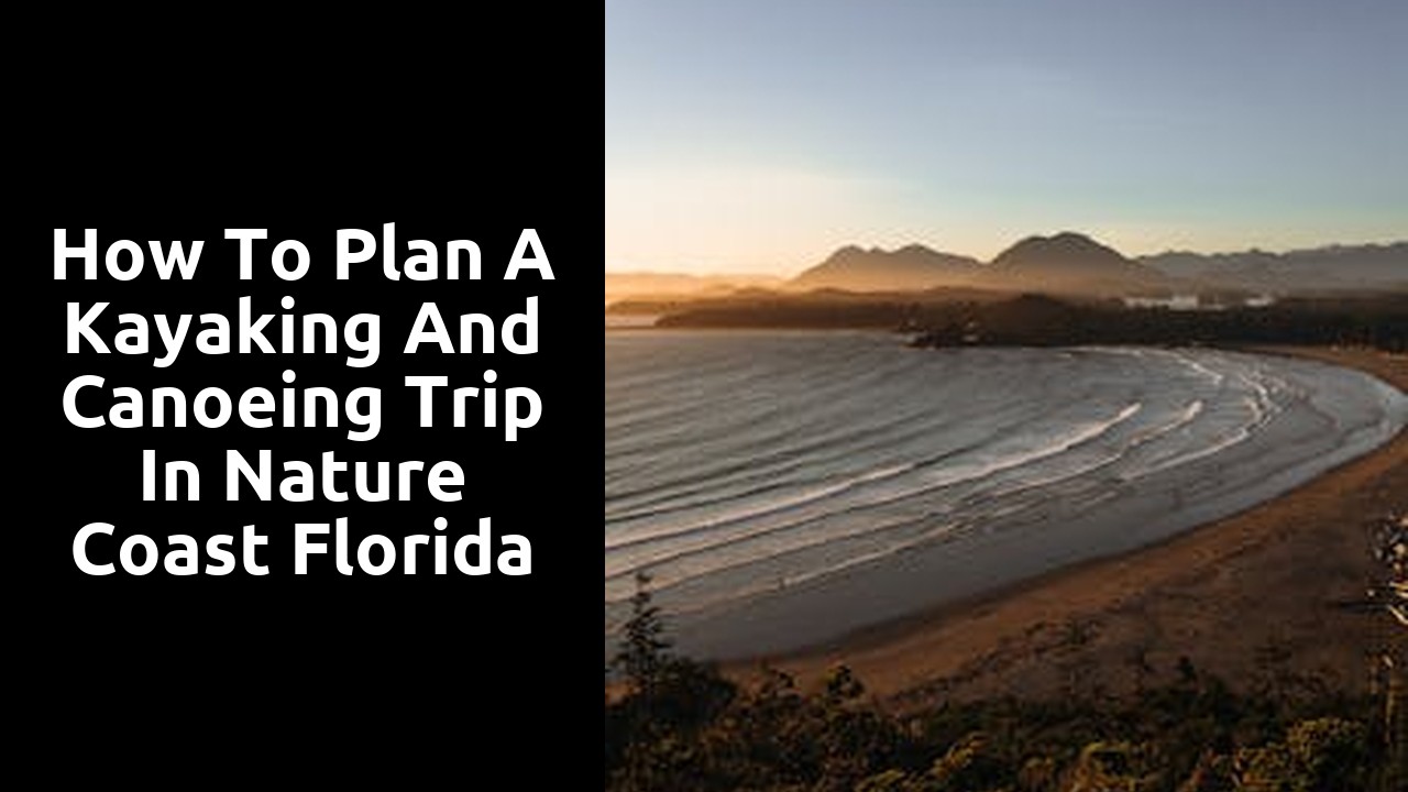 How to Plan a Kayaking and Canoeing Trip in Nature Coast Florida