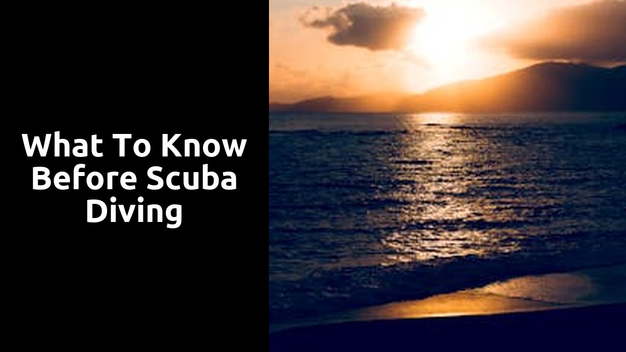 What to Know Before Scuba Diving